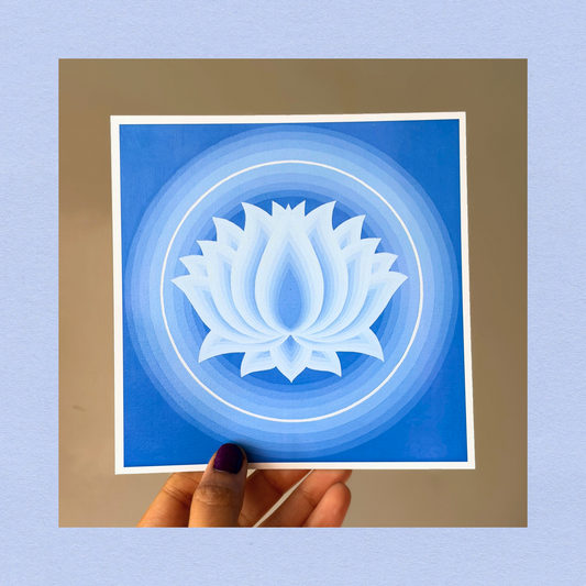 Blue Lotus Print - Large