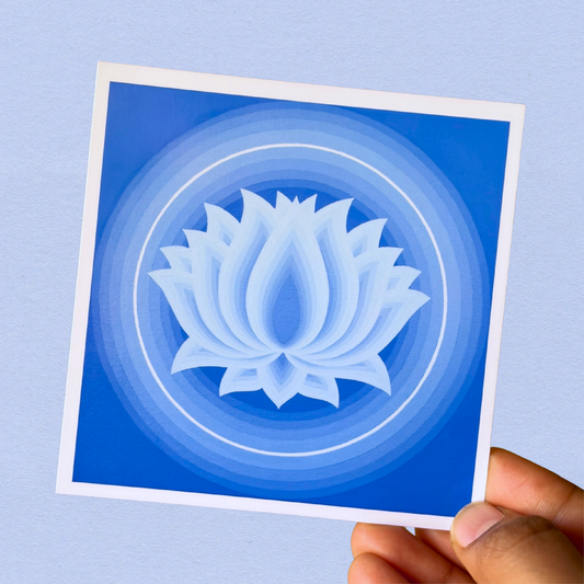 Blue Lotus Print - Small - Gloss